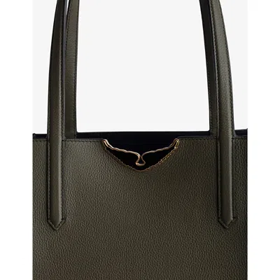 Shop Zadig & Voltaire Zadig&voltaire Womens Record Gold Le Borderline Leather Tote Bag
