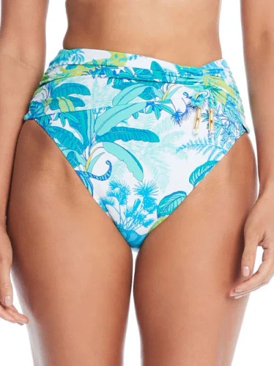 Shop Bleu Rod Beattie What's New Pussycat High-waist Sarong Bikini Bottom In Multi Floral