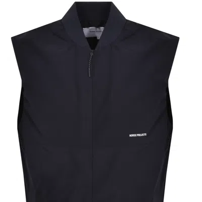 Norse Projects Gore Tex Infinium Gilet Navy In Navy