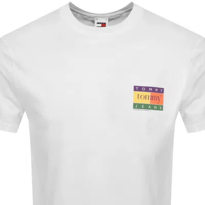 Shop Tommy Jeans Summer Flag T Shirt White