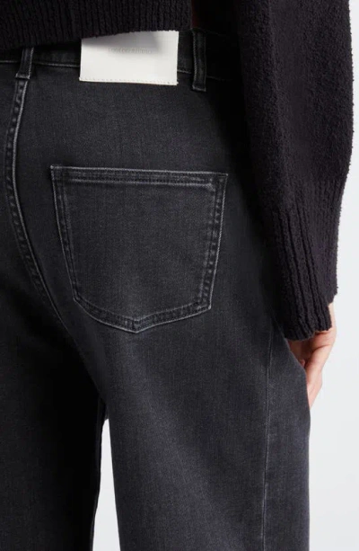 Loulou Studio Organic Cotton Denim Shorts In Washed Grey
