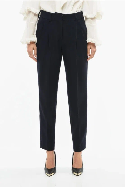 Shop Blazé Milano High-waisted Virgin Wool Banker Double-pleated Pants