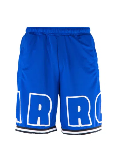 Shop Barrow Mesh Shorts Clothing In Blue