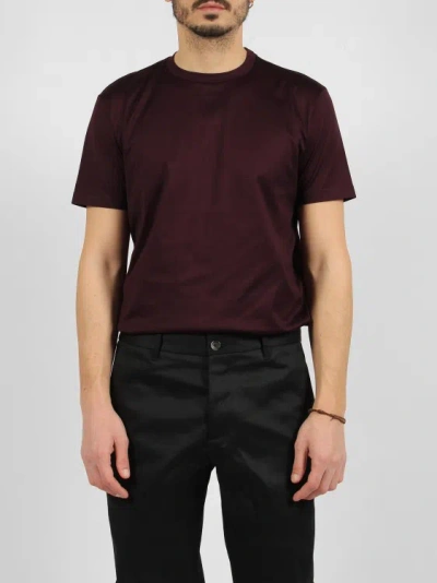 Shop Low Brand Jersey Cotton Slim T-shirt In Purple