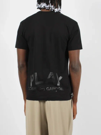 Shop Comme Des Garçons Tonal Printed T-shirt In Black