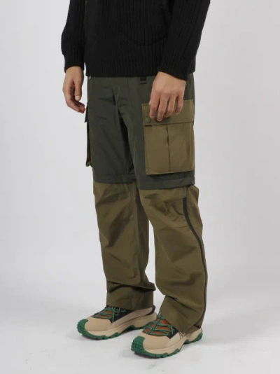 Shop Moncler Genius Nylon Cargo Trousers In Green