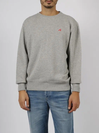 Shop Autry Ease Crewneck Sweatshirt In Grey