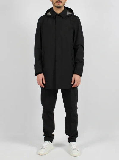 Shop Herno Gore-tex Paclite Laminar Raincoat In Black
