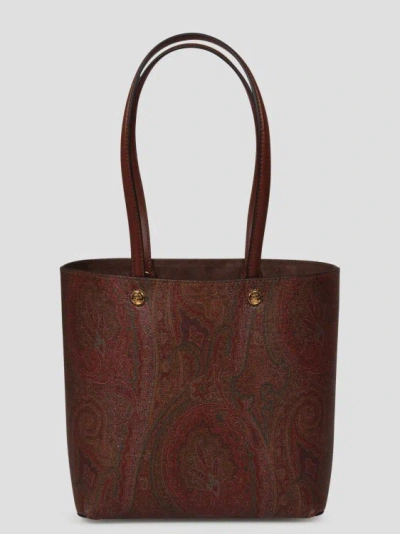 Shop Etro Medium  Essential Bag In Brown