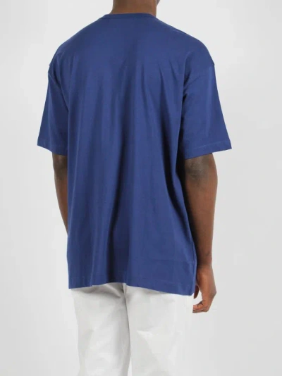 Shop Comme Des Garçons Jersey Cotton Basic T-shirt In Blue