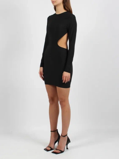 Shop Balenciaga Cut-out Hourglass Mini Dress In Black
