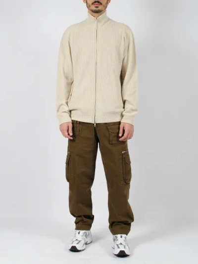 Shop White Sand Multi Pocket Cargo Trousers In Green