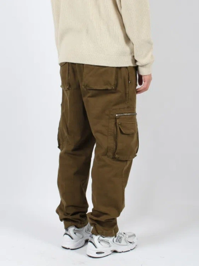 Shop White Sand Multi Pocket Cargo Trousers In Green