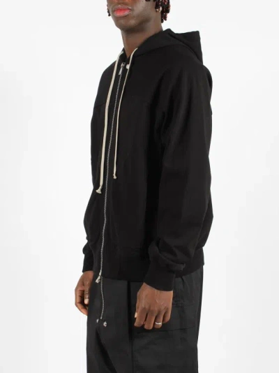 Shop Rick Owens Windbreaker Zipped Hoodie In Black