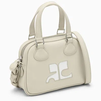 Shop Courrèges Reedition Mini Top Case In Mastic Gray In Grey