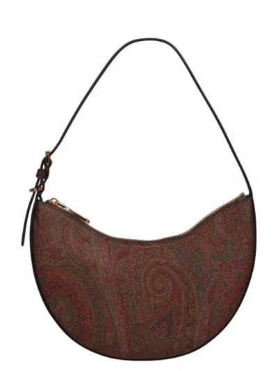 Shop Etro Small  Essential Hobo Bag In Brown