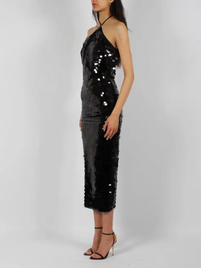 The New Arrivals By Ilkyaz Ozel Blanca In Noire Primitif Dress In Black