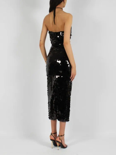 The New Arrivals By Ilkyaz Ozel Blanca In Noire Primitif Dress In Black