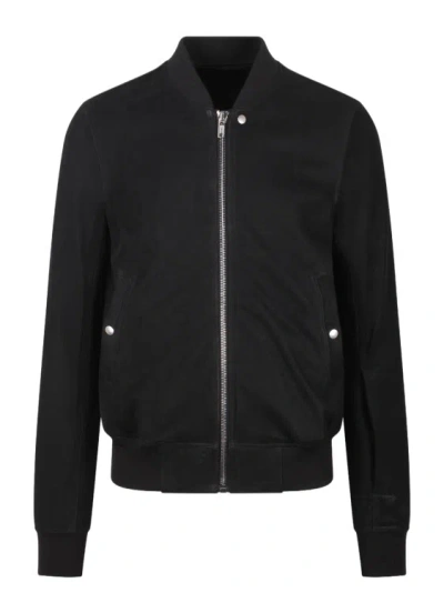 Shop Rick Owens Classic Flight Leather Jacket In Black