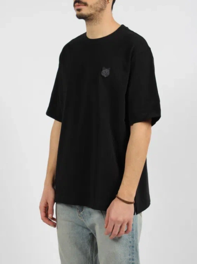 Shop Maison Kitsuné Bold Fox Head Patch Oversize T-shirt In Black