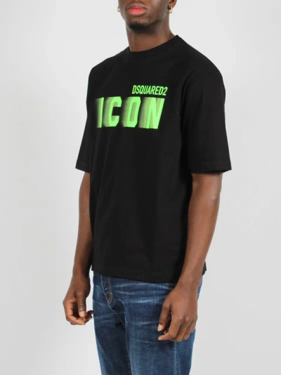 Shop Dsquared2 Icon Blur Loose Fit T-shirt In Black