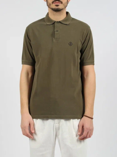 Shop Herno Pigment Dye Pique` Polo Shirt In Green