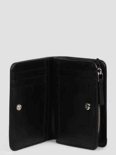 Shop Marc Jacobs The Leather J Marc Mini Compact Wallet In Black