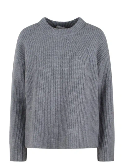 Shop P.a.r.o.s.h Cashmere Crewneck Sweater In Grey