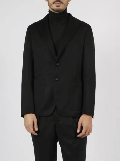 Shop Tagliatore Cashmere Single Breasted Blazer In Black