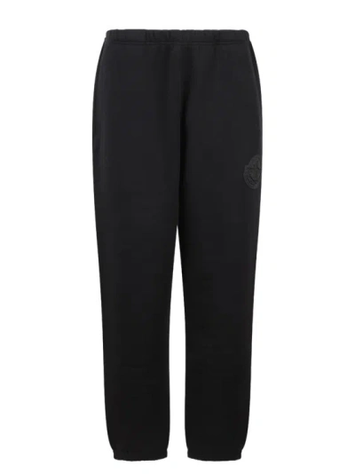 Shop Moncler Genius Cotton Jersey Jogging Trousers In Black