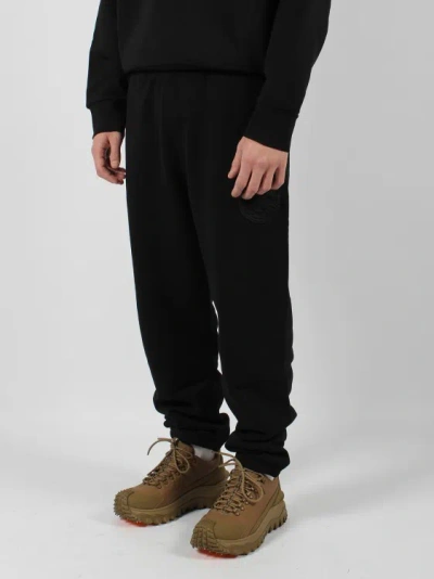 Shop Moncler Genius Cotton Jersey Jogging Trousers In Black