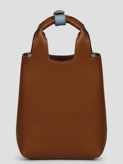 Shop Hogan Mini H-bag Shopping Bag In Brown