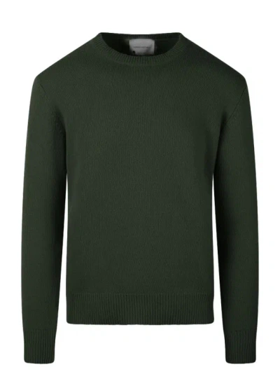Shop Moreno Martinelli Wool Crewneck Sweater In Green