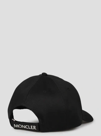 Shop Moncler Gabardine Baseball Cap In Black