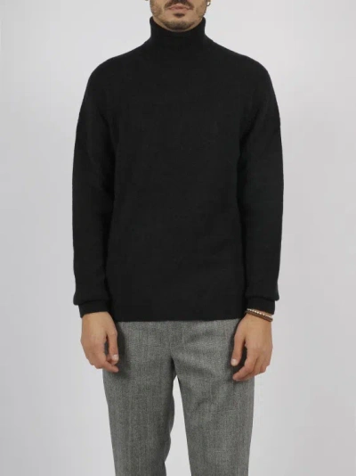 Shop Roberto Collina Baby Camel Turtleneck Sweater In Black