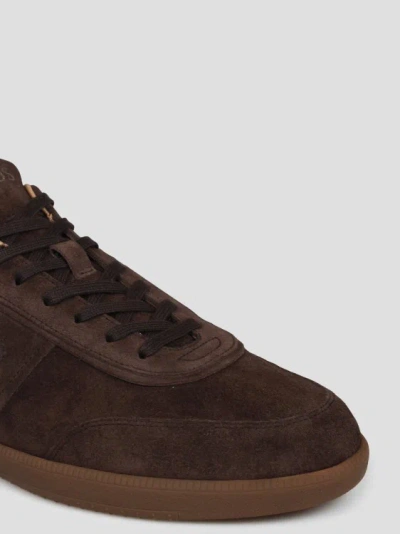 Shop Tod's Tab`s Sneakers In Brown