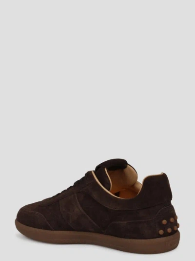 Shop Tod's Tab`s Sneakers In Brown