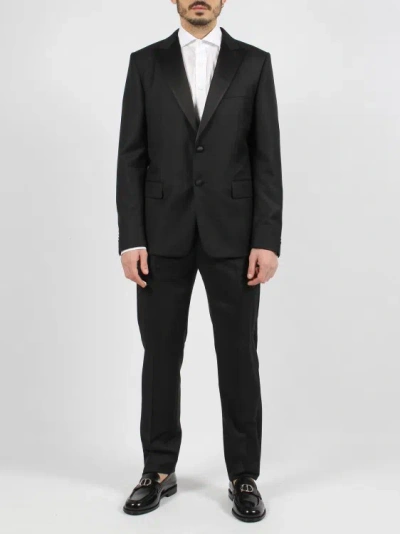 Shop Valentino Wool Single Breasted Suit In Black