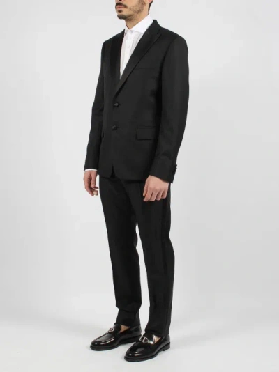 Shop Valentino Wool Single Breasted Suit In Black