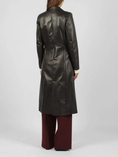 Shop Salvatore Santoro Nappa Leather Long Coat In Brown