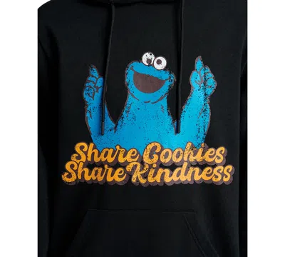 Shop Kenneth Cole X Sesame Street Men's Slim Fit Cookie Monster Hoodie In Black