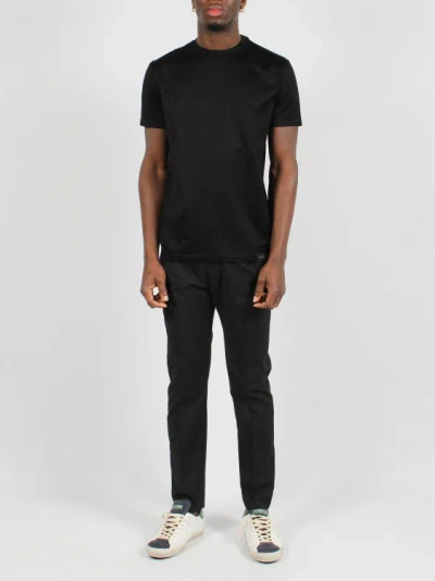 Shop Low Brand Jersey Cotton Slim T-shirt In Black