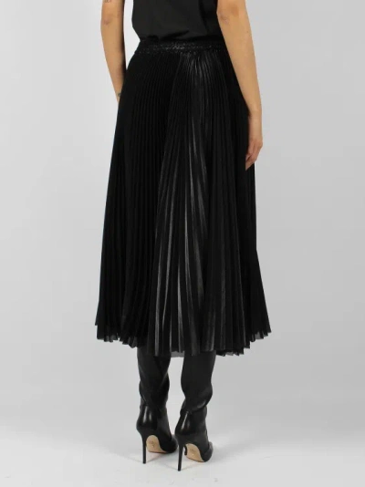 Shop P.a.r.o.s.h Plisse` Skirt In Black