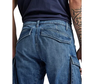 Shop G-star Raw Men's Regular-fit Cargo Pants, Created For Macy's In Faded Cliffside Blue