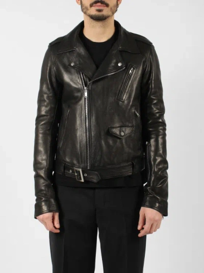 Shop Rick Owens Lukes Stooges Leather Jacket In Black