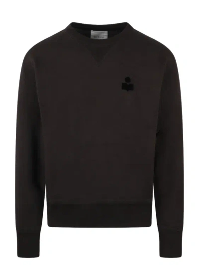 Shop Isabel Marant Mike Logo Cotton Sweatshirt In Black