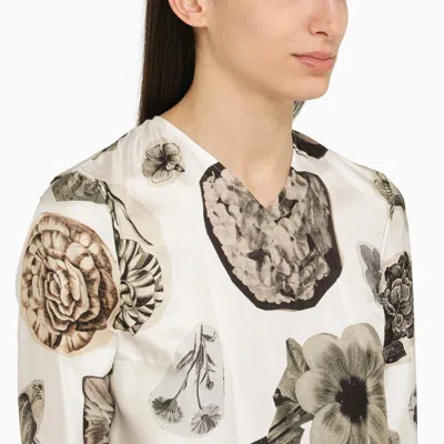 Shop Marni Flower Collage Print Dress In Black