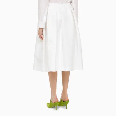 Shop Marni Wide Skirt In White