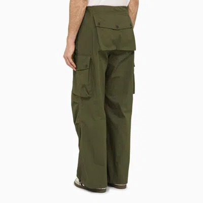 Needles Utilitarian Straight-leg Pants With Multiple Flap Pockets In Green