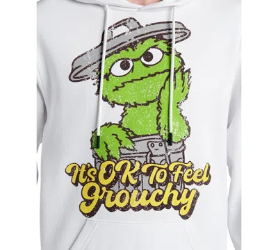 Shop Kenneth Cole X Sesame Street Men's Slim Fit Oscar The Grouch Hoodie In White